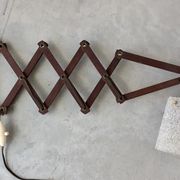 Teak accordion wall lamp Le Klint by Erik Hansen Scandinavian 1950