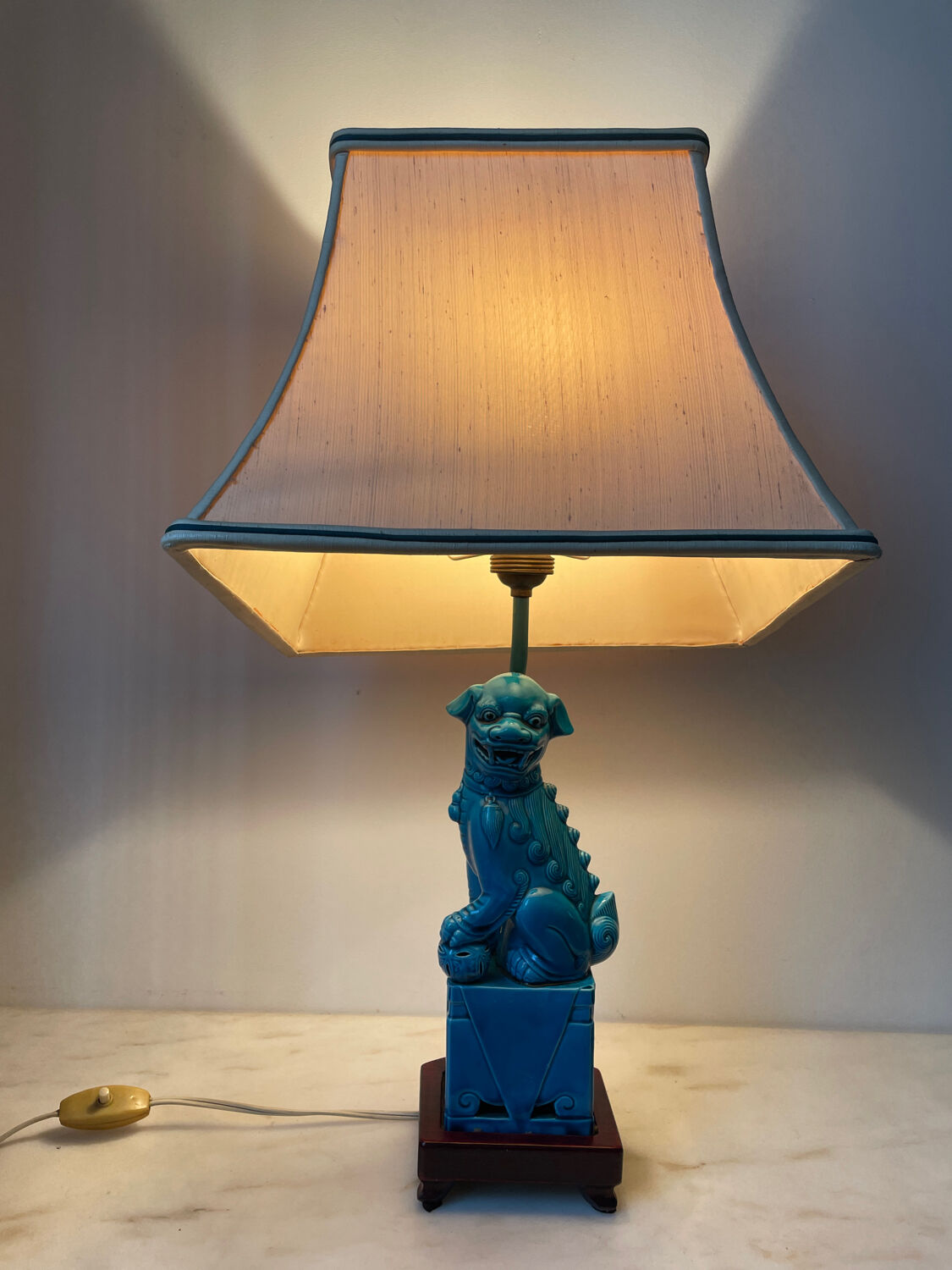 Lampe vintage céramique Hollywood Regency