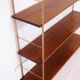 Vintage brass and mahogany shelves 1960