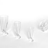 6 verres à liqueur 'Touch Glass' par Angelo Mangiarotti pour Cristalleria Colle 1991
