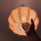 Large coral hanging pendant light Danish modern