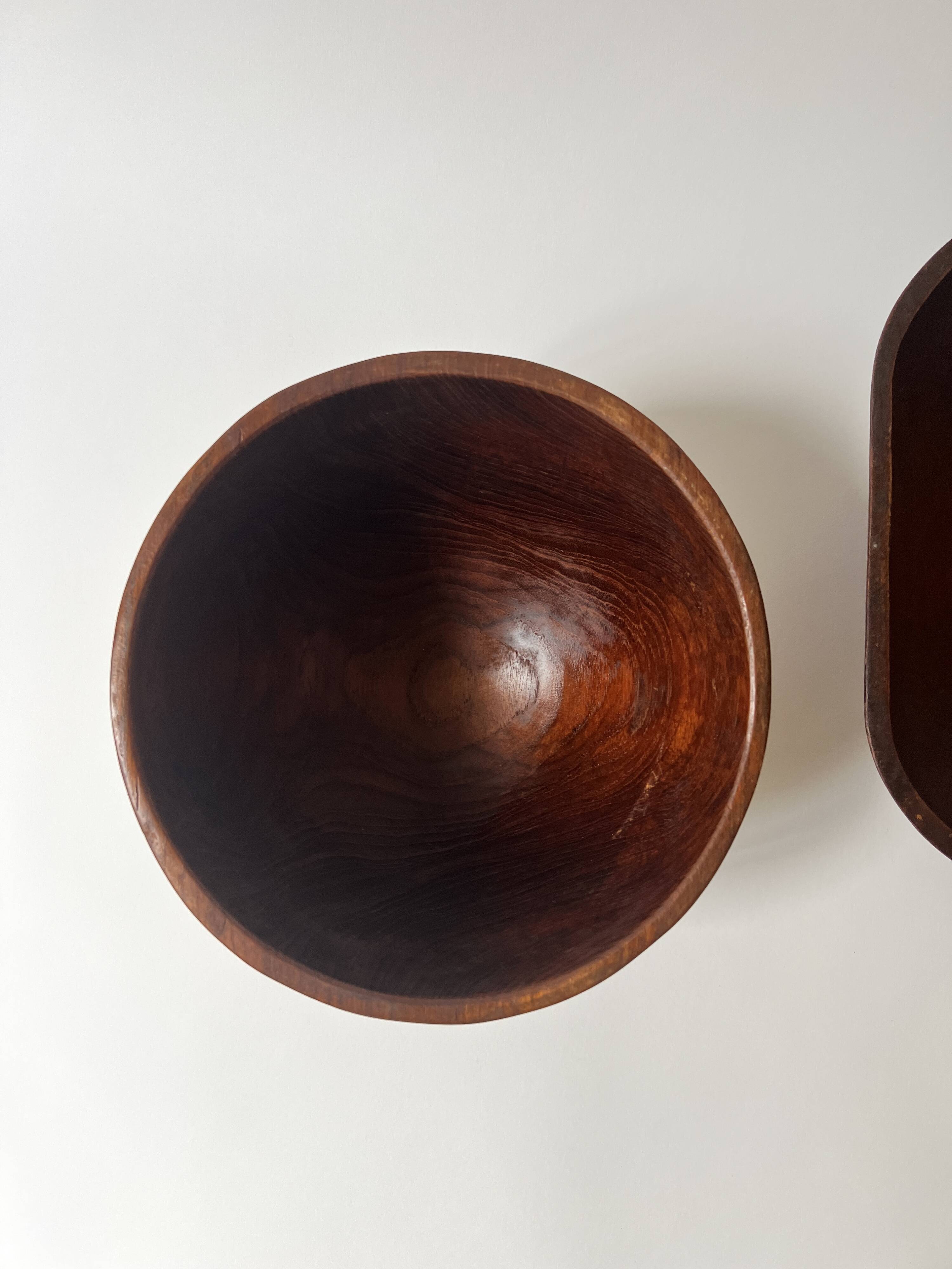 Large Scandinavian teak salad bowl/basket, 1970s