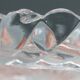 Lot of 4 old baccarat bottle coasters, twisted bamboo model