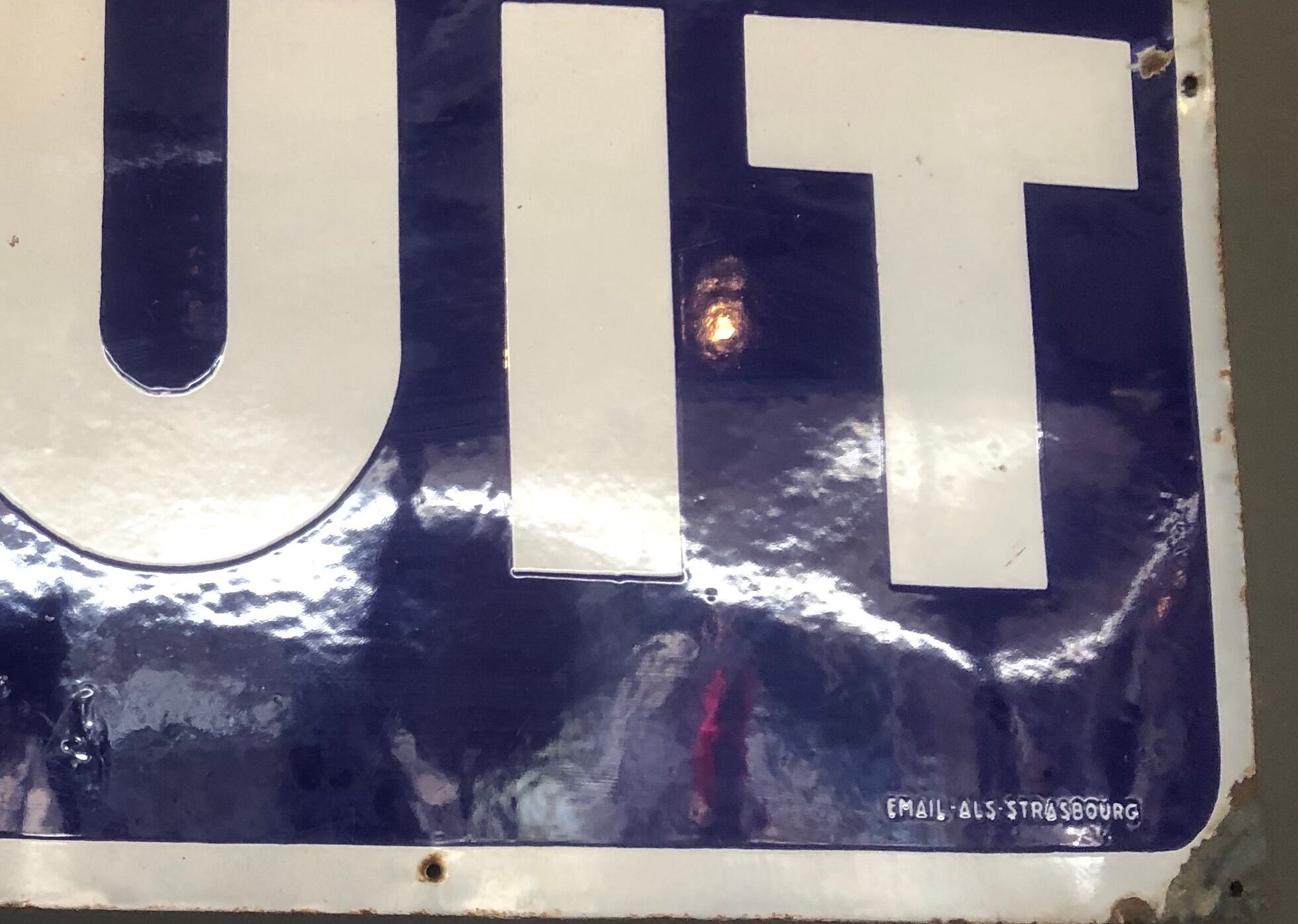 Enamelled plate "Chocolat Louit"