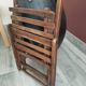Small folding wooden chair