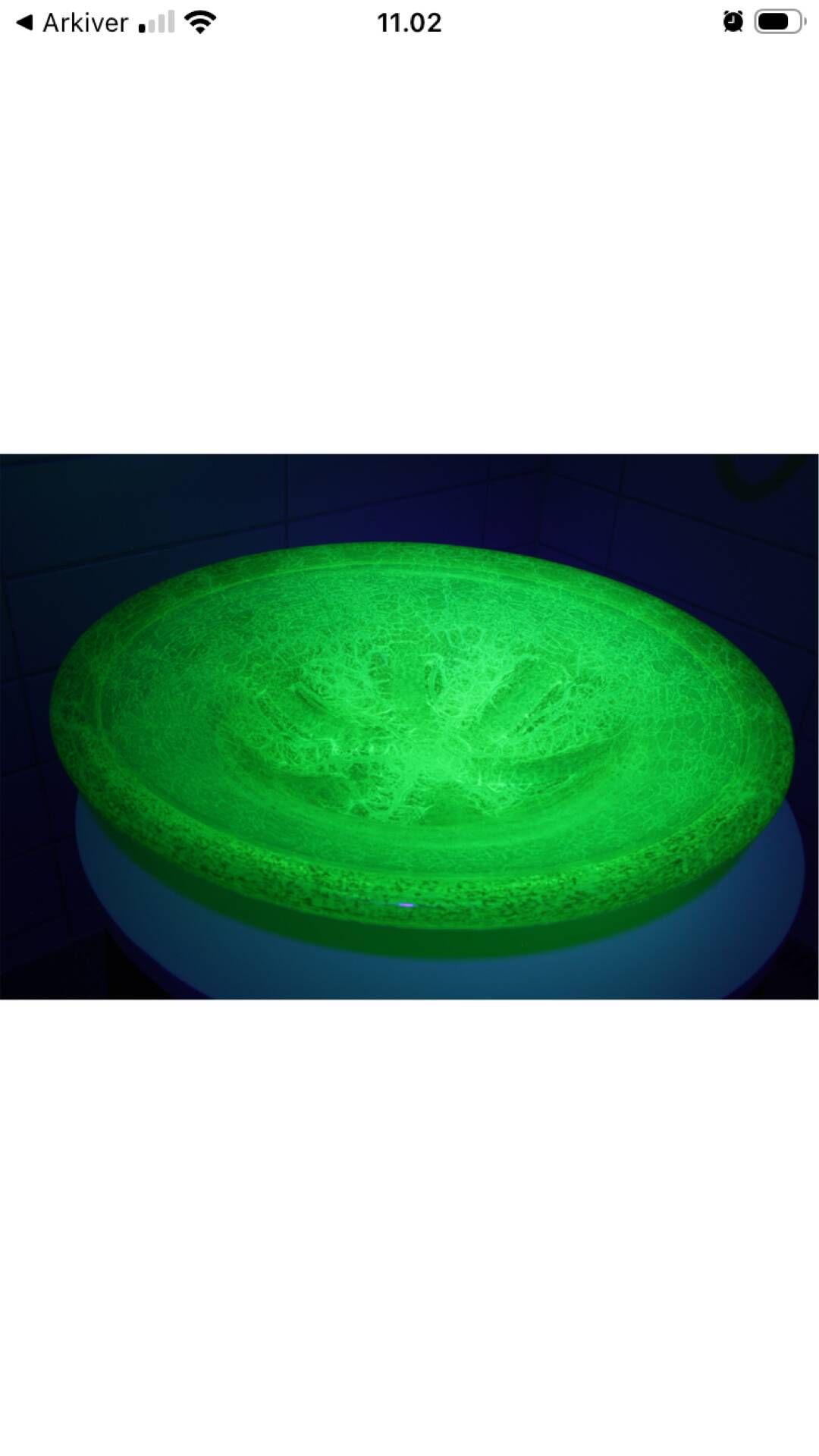 Unikt fad i museumsklasse: Monumentalt 47,5 cm WMF "Ikora" uranglas-fa
