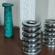Large spring pen holder in steel – 1970s design