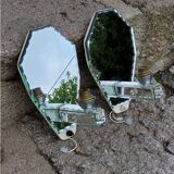 Pair of Murano mirror wall lights from the 50s