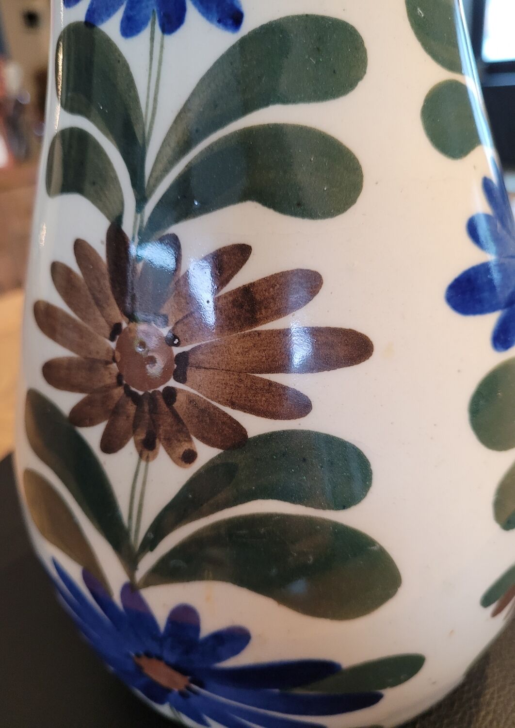 Vintage hand-painted ceramic vase