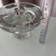 Vintage Scandinavian glass Candle Holder – Clear Pressed Glass – 1970s