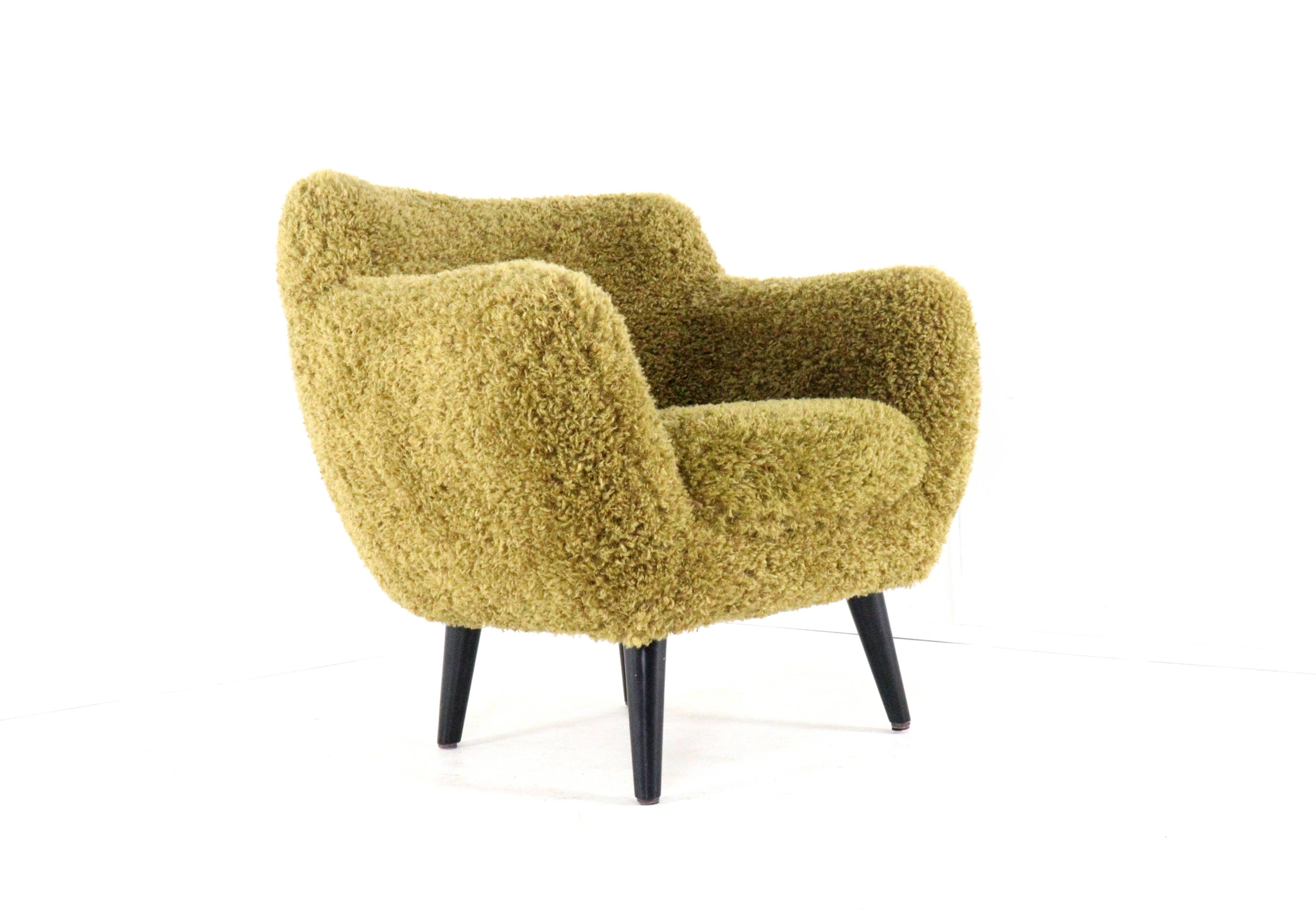 Fuzzy Doodle Armchair Fully Restored - new upholstery