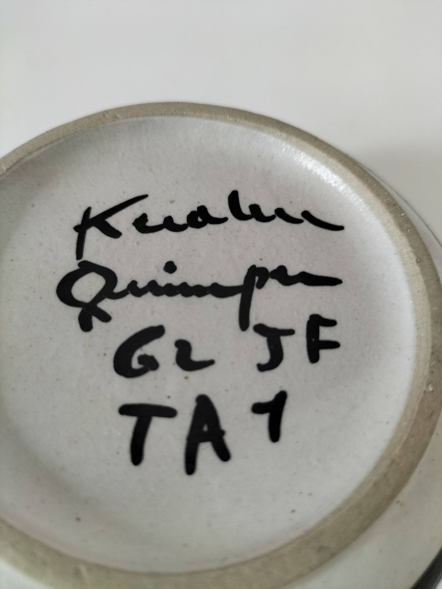 Vintage Keraluc Quimper mug – attributed to Annie Beurrier – 1960s