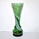 Antique vase in Clichy glass, speckled green with white speckles