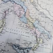 L'Italie ancienne, carte ancienne, imprimée en 1852.