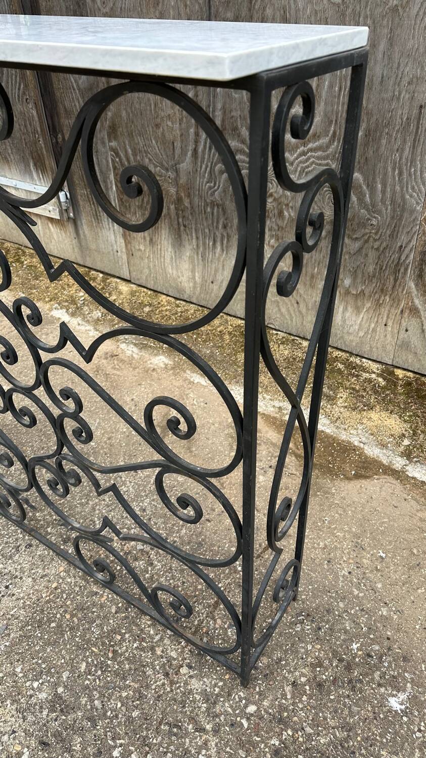 Wrought iron console