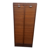 double wooden curtain cabinet vintage