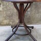 Coffee or round side table, curved wood, original label Ed Auricoste - Cahors (Lot) SB