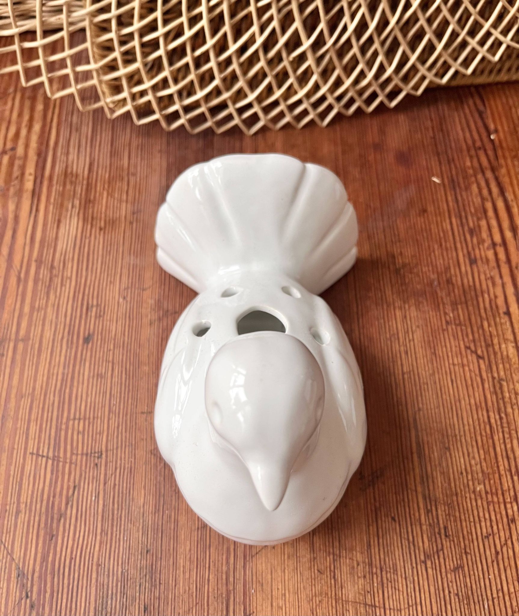 Ceramic vase bird flower spike