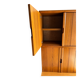 Tall Danish Teak Cabinet, Warm Brown Teak with Integrated Handles, 1970s Modular Design