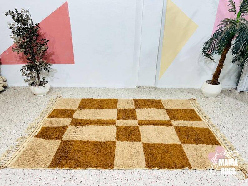 Handmade Boujad Berber rug in wool, 150/250cm