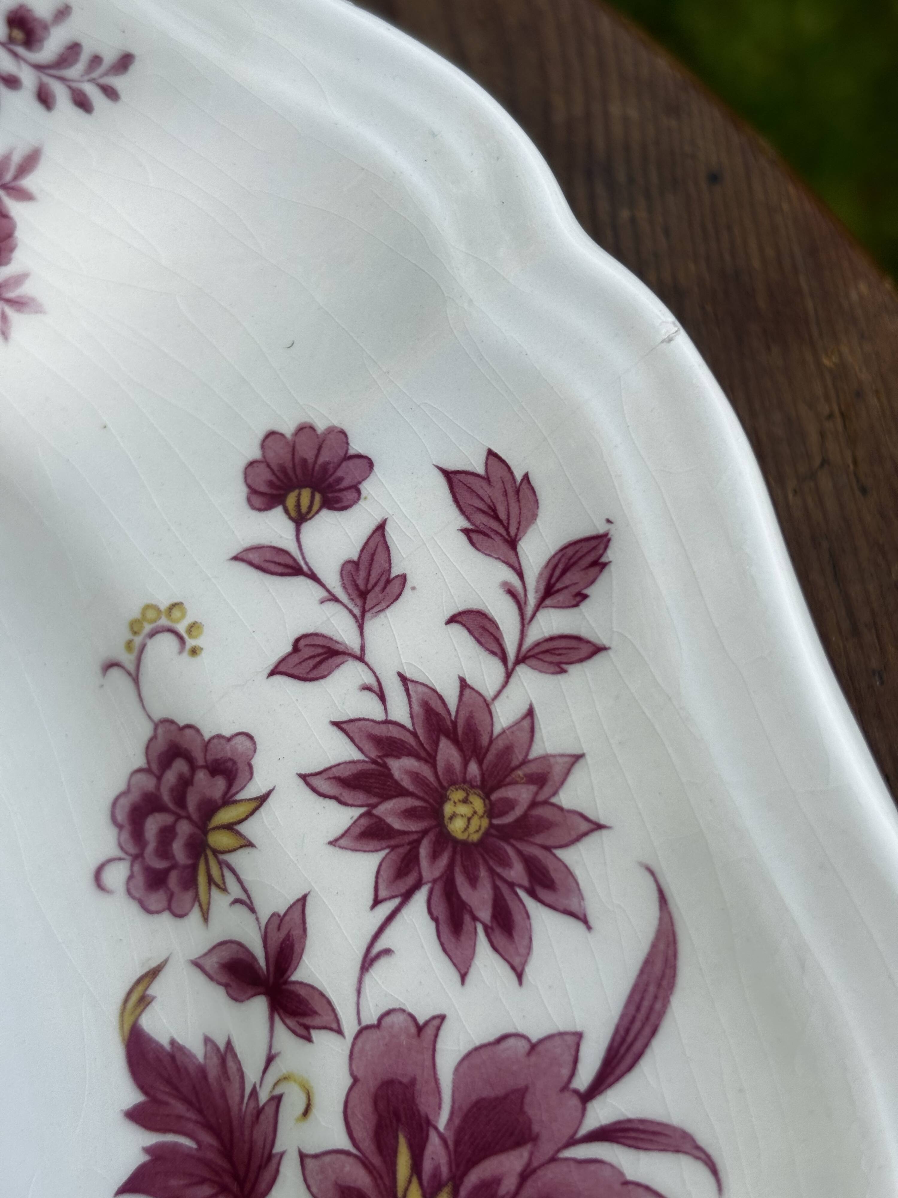 Set of two flat plates Sarreguemines Aubusson