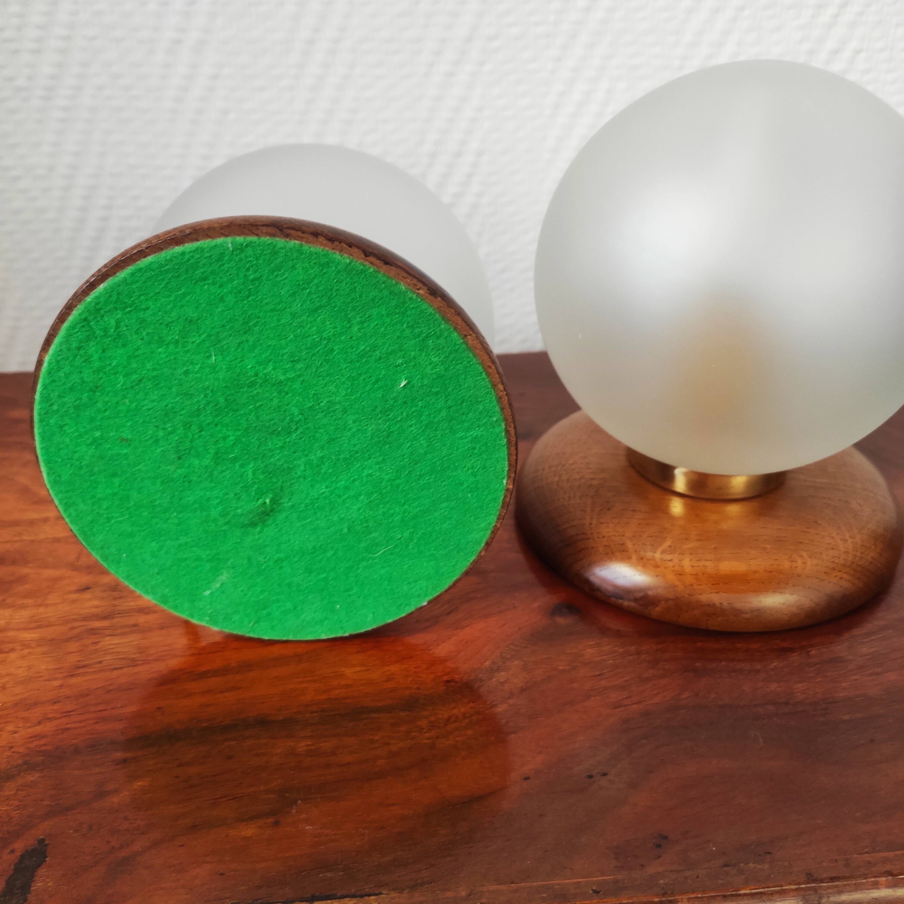 Pair of vintage ball lamps