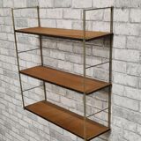 Vintage 1960 floor thong wood and gold metal 55x58