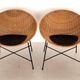 Mid Century Rattan Lounge Chairs, 1970s, Set of 2