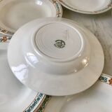 lot of 8 hollow plates Terre de Fer St Amand model "Molière" XXth