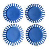 Set of 4 fox trott sarreguemines art deco dessert plates 1930