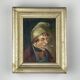 G. Schill, Portrait of a man in a nightcap with a pipe, 1930s, oil on canvas, framed
