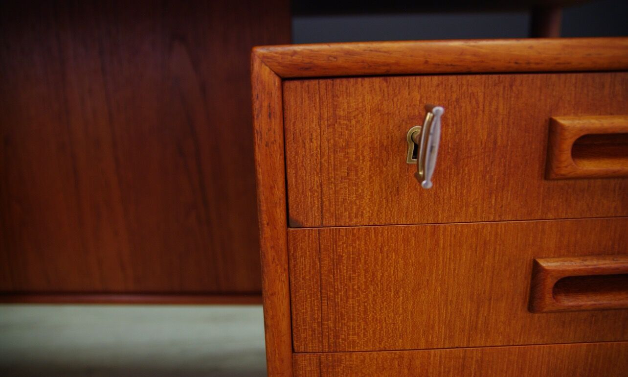 TEAK WRITING DESK DANISH DESIGN 60 70 RETRO