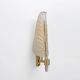 Pair of Murano Glass Leaf Wall Sconces with Gold Powder and Brass, Italy