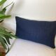 Two-sided cushion braided white black navy blue