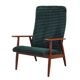 Velour armchair, Danish design, 1970s, production: Denmark