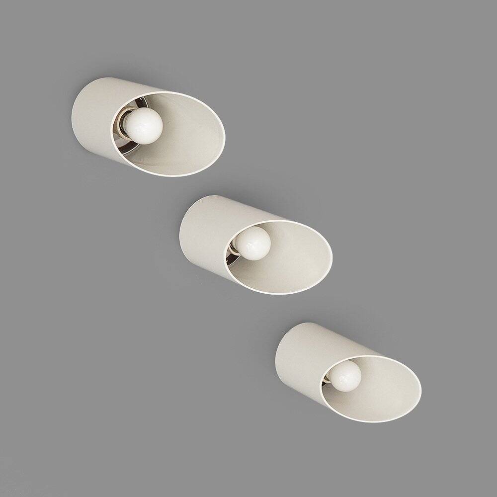 Oblique wall lamps by Claudio Dini for Bieffeplast, 1970s, set of 3.