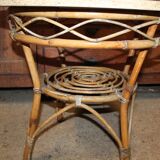 Roundtable in rattan