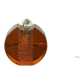Lampe de table sculpturale par Doria Leuchten, époque spatiale, verre orange, Allemagne, années 1970.