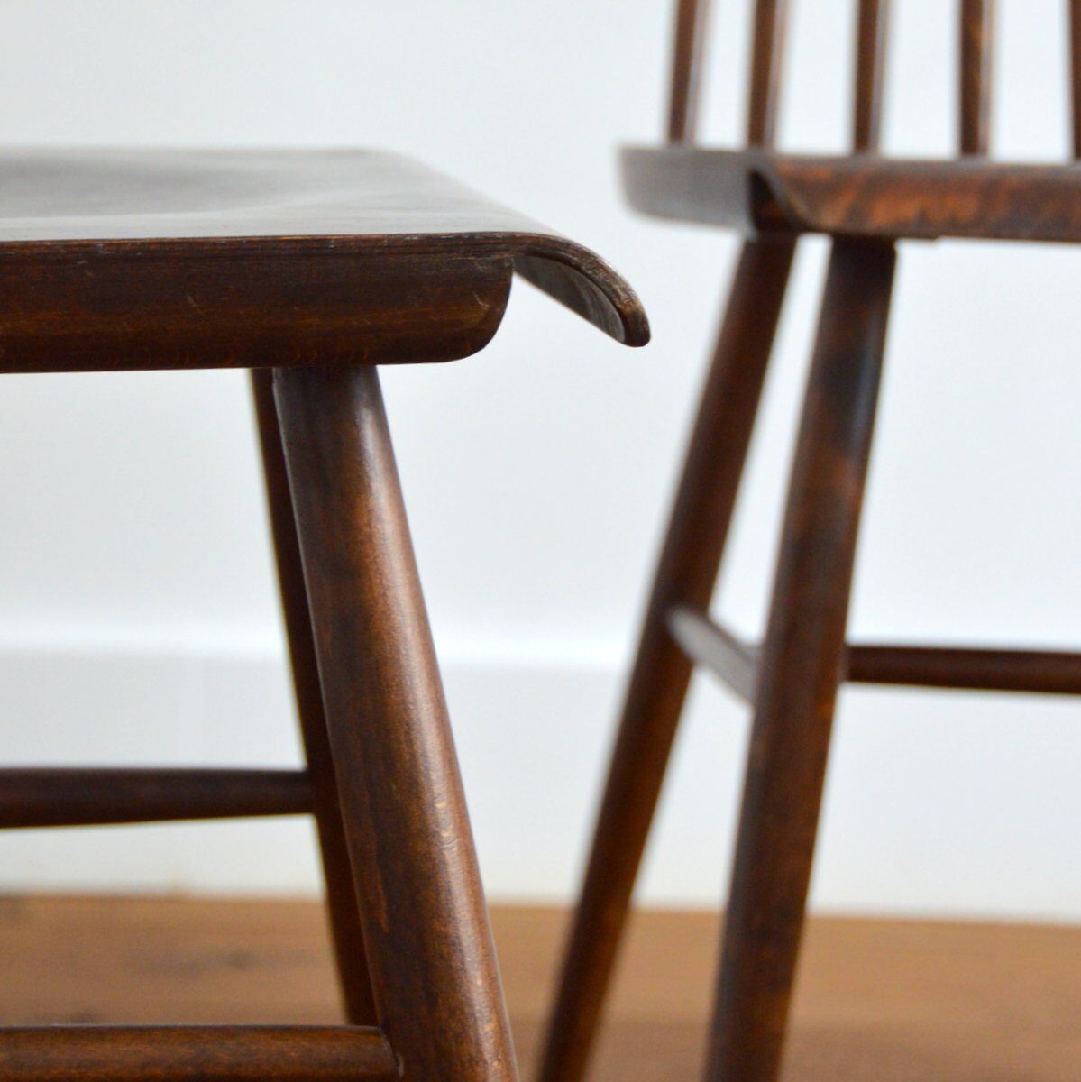 Suite of 4 chairs Stockholm Ikea vintage 1960s