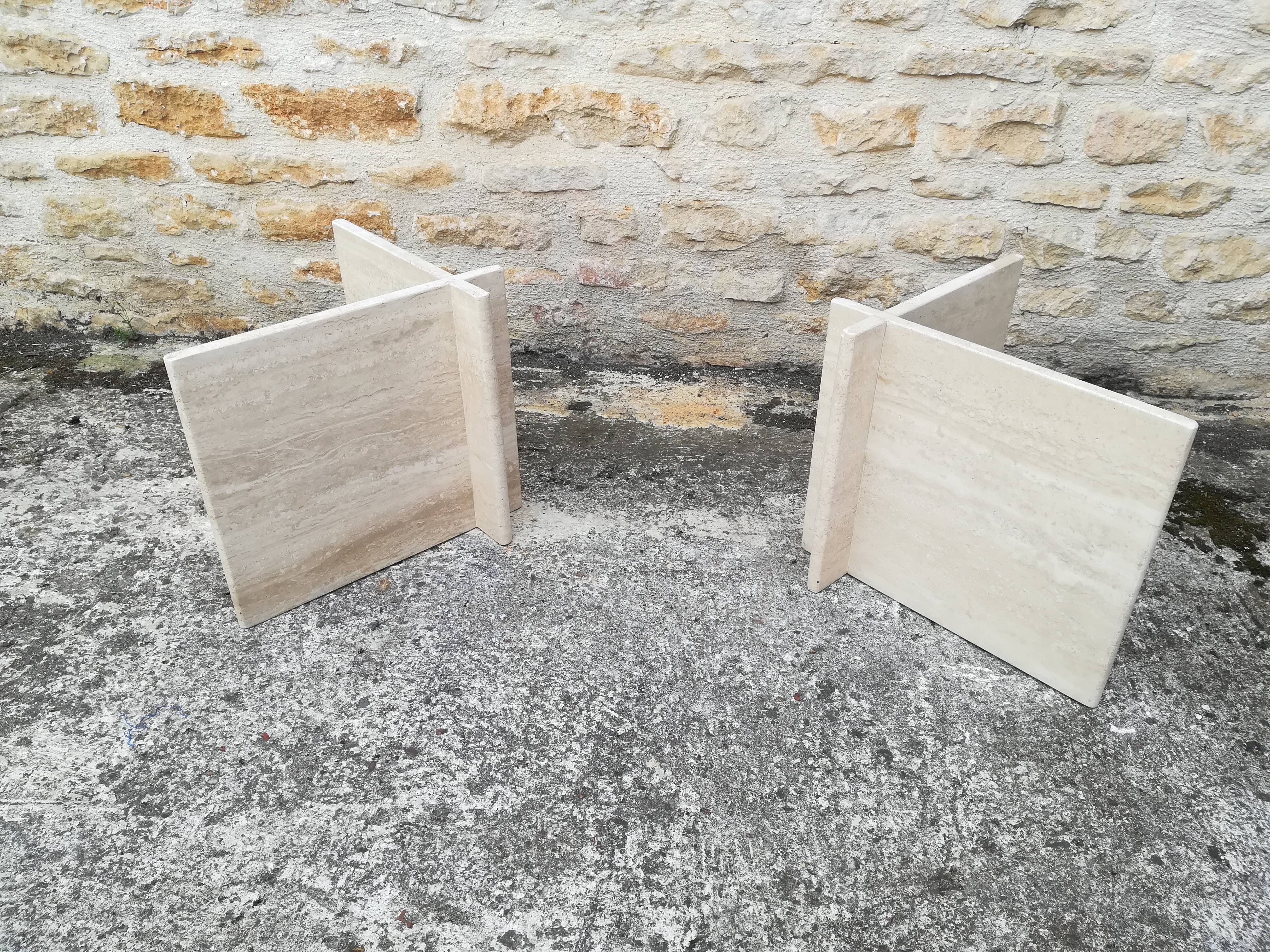Travertine coffee table