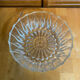Salad bowl + 6 glass fruit cups for ice cream, mousse, chocolate, vintage moulded glass