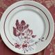 6 Antique earthenware dessert plates, matching patterns