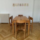 Pierre Gautier Delaye table and chairs, Coffee Bean model