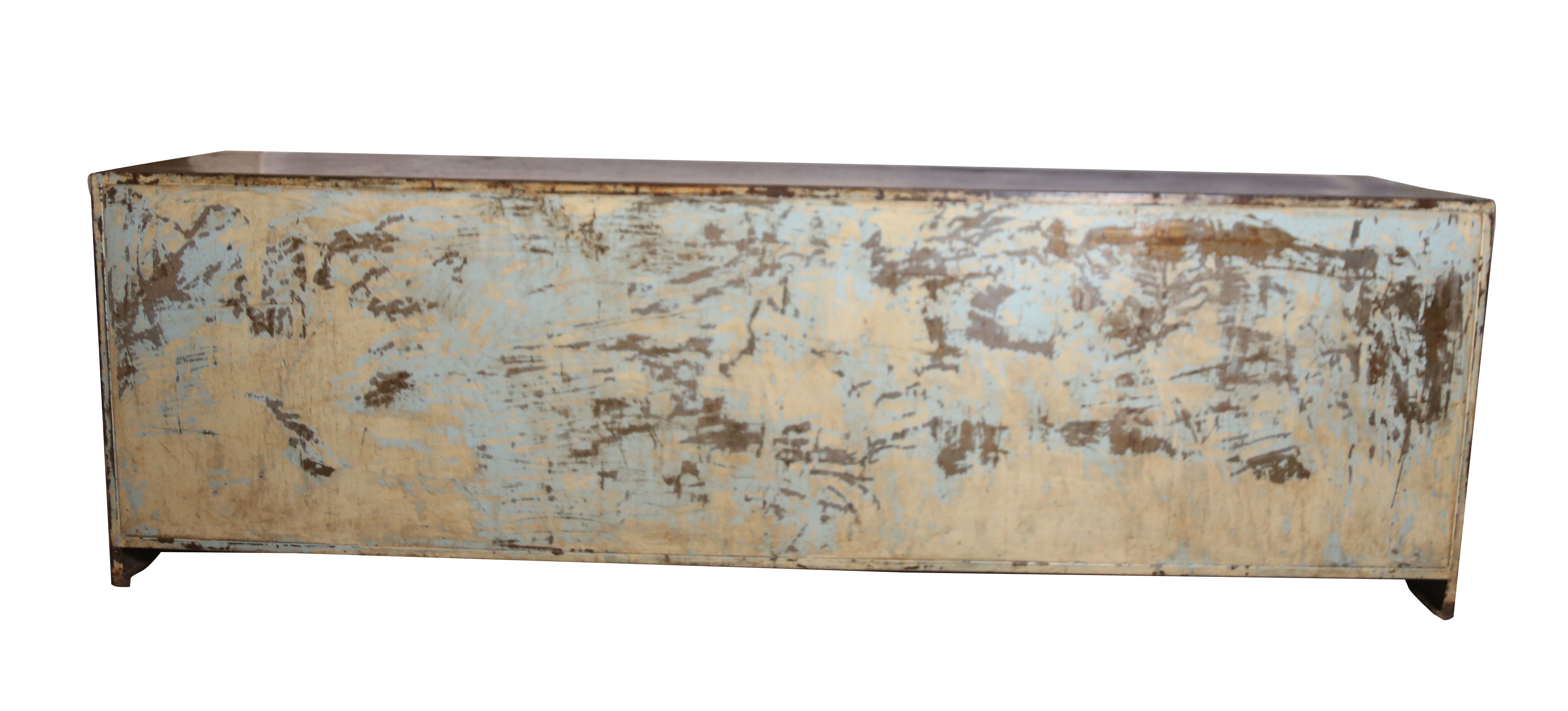 Old metal hospital cabinet