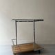 Vintage bar trolley in chrome steel and glass by Howard Miller circa 1970