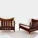 Pair of armchairs by Carlo De Carlo, rosewood, leather, brass, 1966