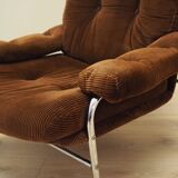Corduroy armchair, Swedish design, 1960s, production: Sweden