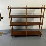 Mid-century modernist teak stick wall cabinet attributed to Willem Lutjens for Gouda Den Boer, 1950s