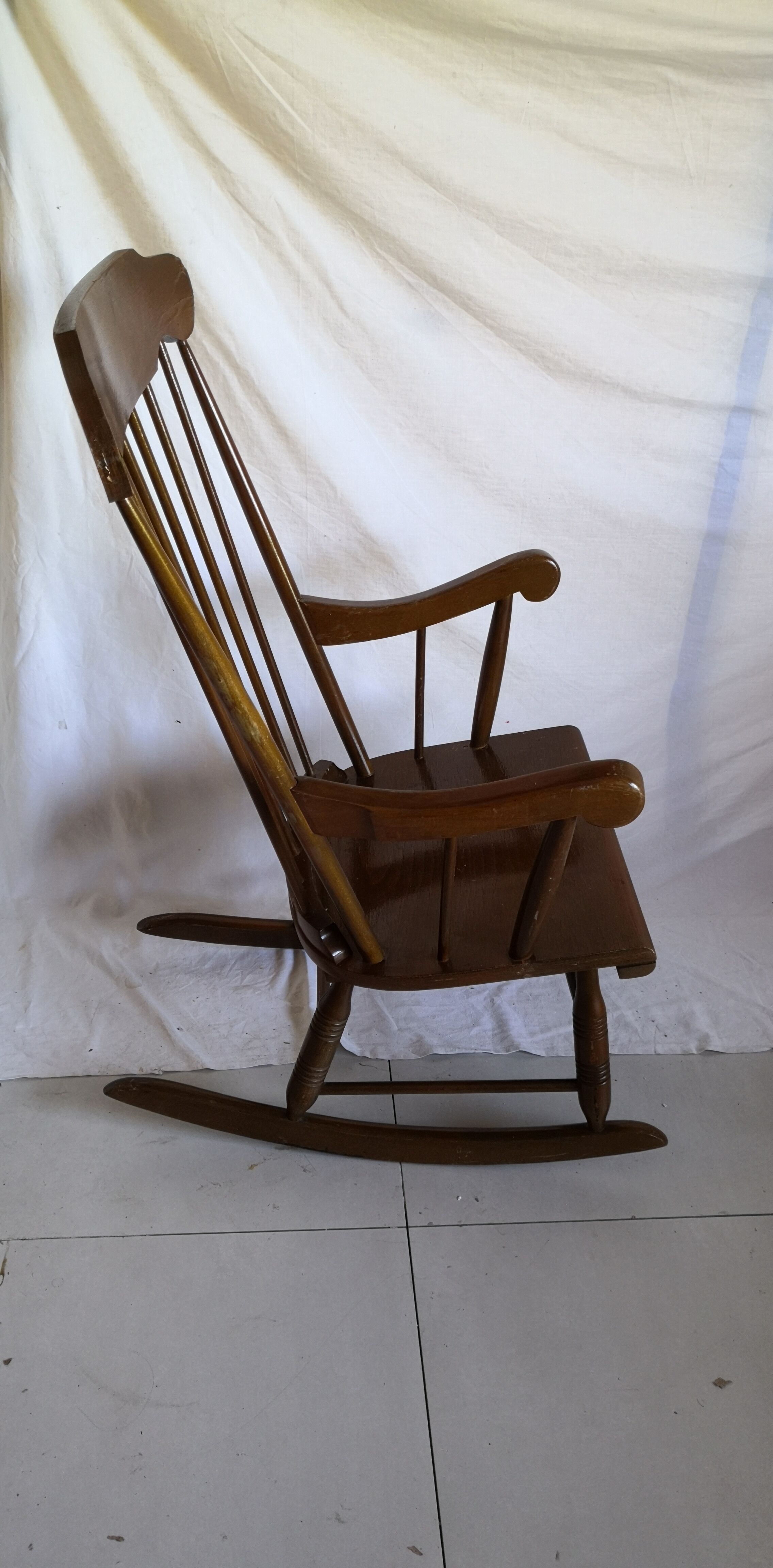 Rocking-chair solid wood vintage 50s-70s