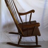 Rocking-chair solid wood vintage 50s-70s